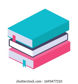 Pfahlbücher im Flachstil Symbol Vektorillustration Illustration Design