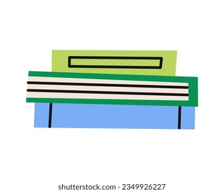 Pile of books in a flat style. Vector illustration.