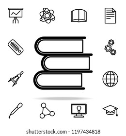 pile of books icon. Science icons universal set for web and mobile