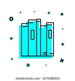 pile of books icon. Simple thin line, outline, glyph, flat vector of education icons for ui and ux, website or mobile application