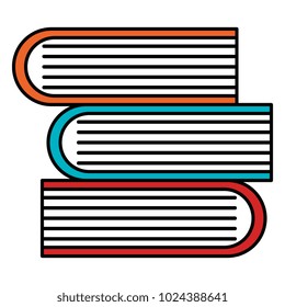 pile books isolated icons
