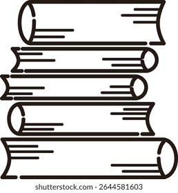 pilha de livros estilo ícone de linha vetor ilustração design, eps 10