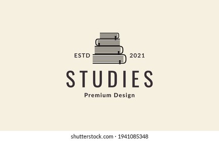 pile up books logo vector symbol icon design illustration