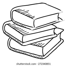 8,549 Stack Books Sketch Images, Stock Photos & Vectors | Shutterstock