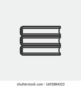 pila de libros Icono vectorial novela de lectura para investigación y educación