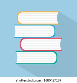 pile of books- vector illustration
