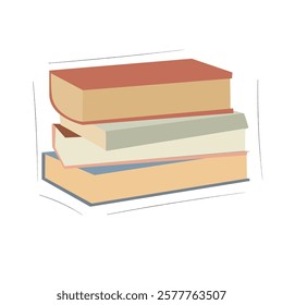 Pile of books.Stack of books