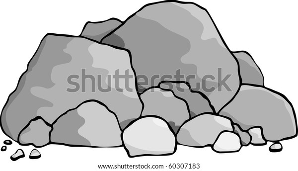 岩と岩の山 のベクター画像素材 ロイヤリティフリー