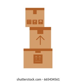 pile boxes carton delivery icon