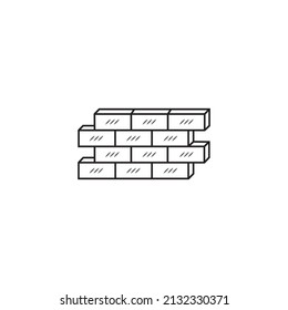 pile of bricks icon,vector illustration design template background.