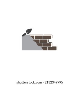 Stapel von Ziegelsteinen Symbol, Vektorgrafik-Design-Hintergrund.