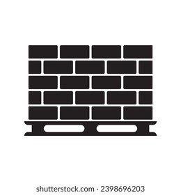 icono pila de ladrillos,fondo de la plantilla de diseño de ilustración vectorial.
