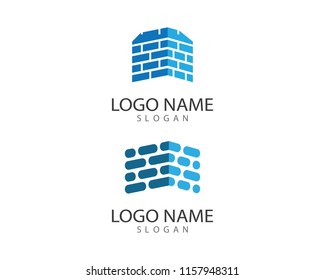 Pile of bricks symbol illustration