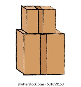 pile of cardboard boxes delivery cargo