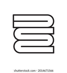 Pile of Carpets Outline Icon Vector Illustration