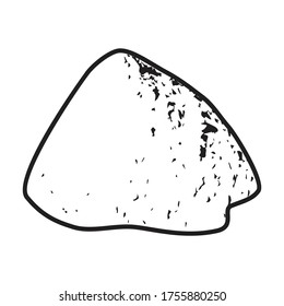 Pile of cement isometric vector icon.Line vector icon isolated on white background pile of cement .