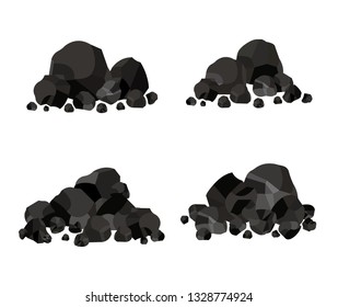 Pile Charcoal Coal Stock Vector (Royalty Free) 1328774921 | Shutterstock