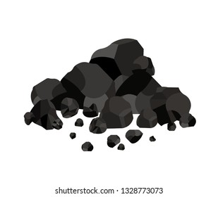 Pile Charcoal Graphite Coal Stock Vector (royalty Free) 1328773073 