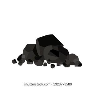 Pile of charcoal, graphite coal