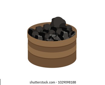 Pile of charcoal,Coal