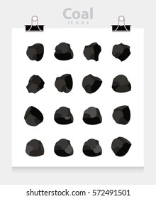 Pile of charcoal,Coal set