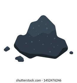 Pile of coal icon. Isometric of pile of coal vector icon for web design isolated on white background svg