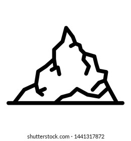 Pile coal icon. Outline pile coal vector icon for web design isolated on white background