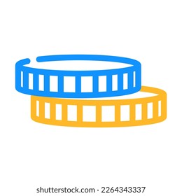 pile coin color icon vector. pile coin sign. isolated symbol illustration