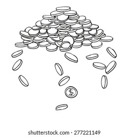 Pile of coins.