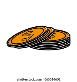 Pile of coins design