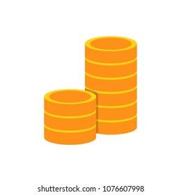 Pile of coins flat icon