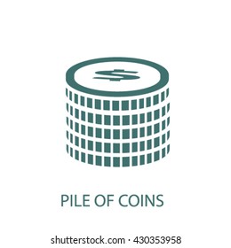 icono de pila de monedas
