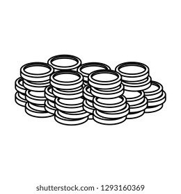 pile coins money icon