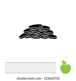 Pile of coins.Vector illustration of financial success