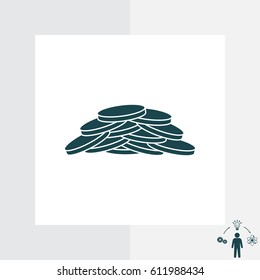 Pile of coins.Vector illustration of financial success