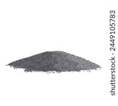 A pile of cooled ash or other bulk material - sand, fertilizer, soil, cement. Vector illustration isolated on white background