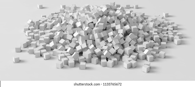 pile of cubes, 3d style vector illustration. suitable for any banner, ad, technology and abstract themes.