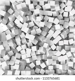 pile of cubes, 3d style vector illustration. suitable for any banner, ad, technology and abstract themes.