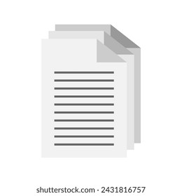 pile of documents, cartoon flat vector illustration of agreements document, concept of paperwork, business doc