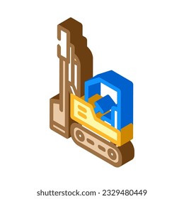 vector de icono isométrico de ingeniero civil de controlador de pila. signo de ingeniero civil del controlador de pila. ilustración de símbolo aislado