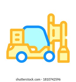 pile driver color icon vector. pile driver sign. isolated symbol illustration