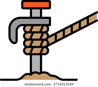 Symbol für Stapeltreiber: Illustration zur Bauausrüstung