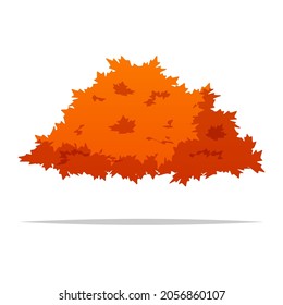 Pile of dry leaves vector isolated illustration