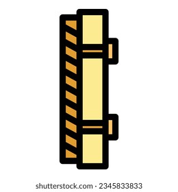 Pile drywall icon outline vector. Wall plaster. Paint home color flat