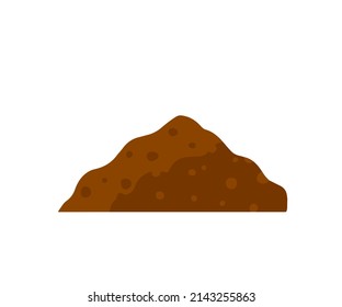 Pile of earth. Brown mound. Land and soil for farming.