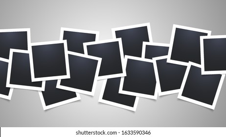 Pile Photo Frames On White Background Stock Vector (Royalty Free ...