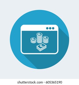 Pile of Euro - Vector icon for computer website or application