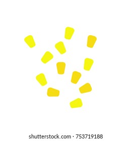 Pile flat corn seed icon logo isolated on white background - vector illustration. Farming design elements.