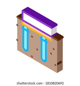 pile foundation icon vector. isometric pile foundation sign. color isolated symbol illustration
