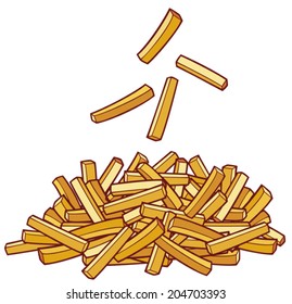 a pile of french fries